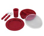 Partitioned Redware Deluxe Set