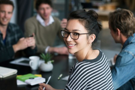 Real life businesspeople shot on location - Special Needs Essentials